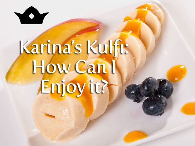 Dressed-up Kaurina's kulfi frozen gourmet dessert