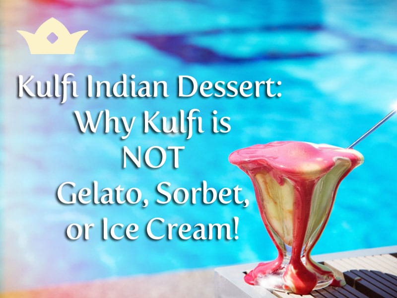 melting ice cream dessert in glass to illustrate why it is not kulfi Indian dessert